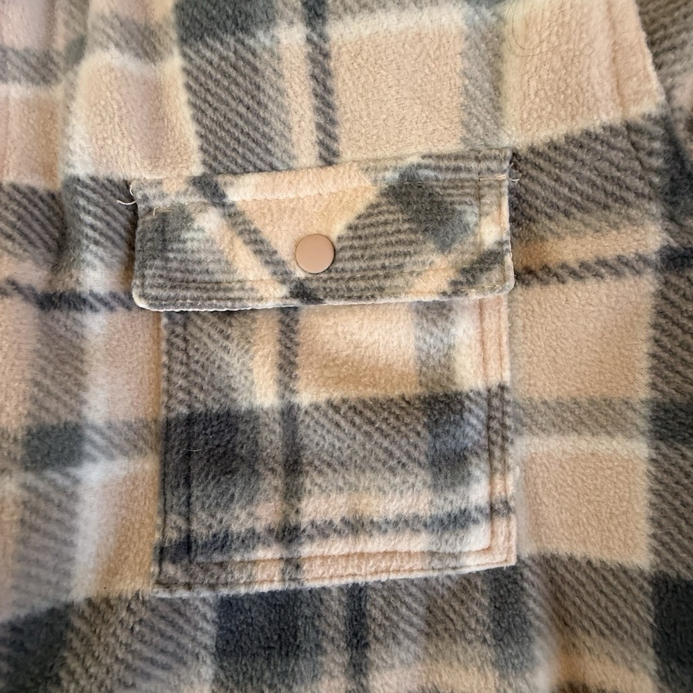 O'Neil Flannel Pink Plaid Snaps Shirt Sz XL Long Sleeve Cotton Blend Beach - Picture 11 of 12